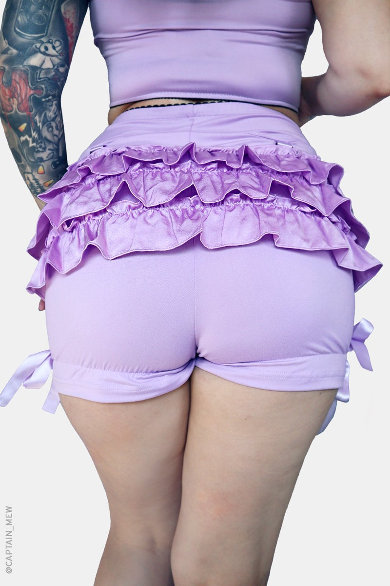 light purple lolita goth bloomer shorts