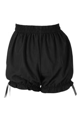 womens stretchy ruffled bow black cotton bloomer shorts by daisy corsets