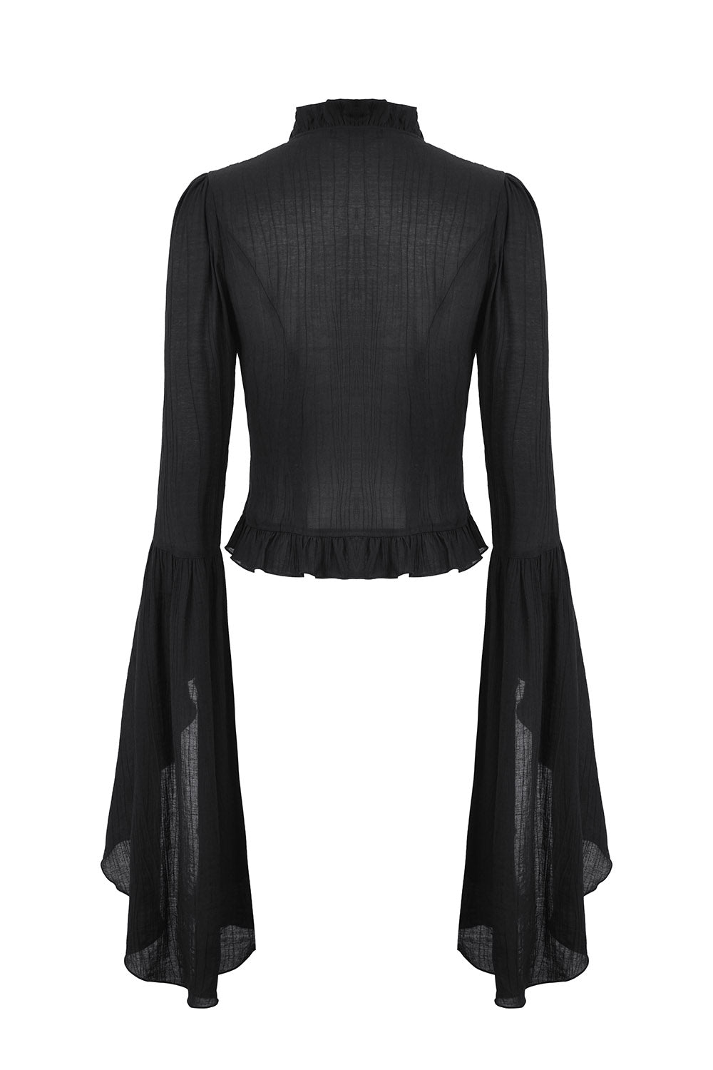 black lace top with gothic cross charm