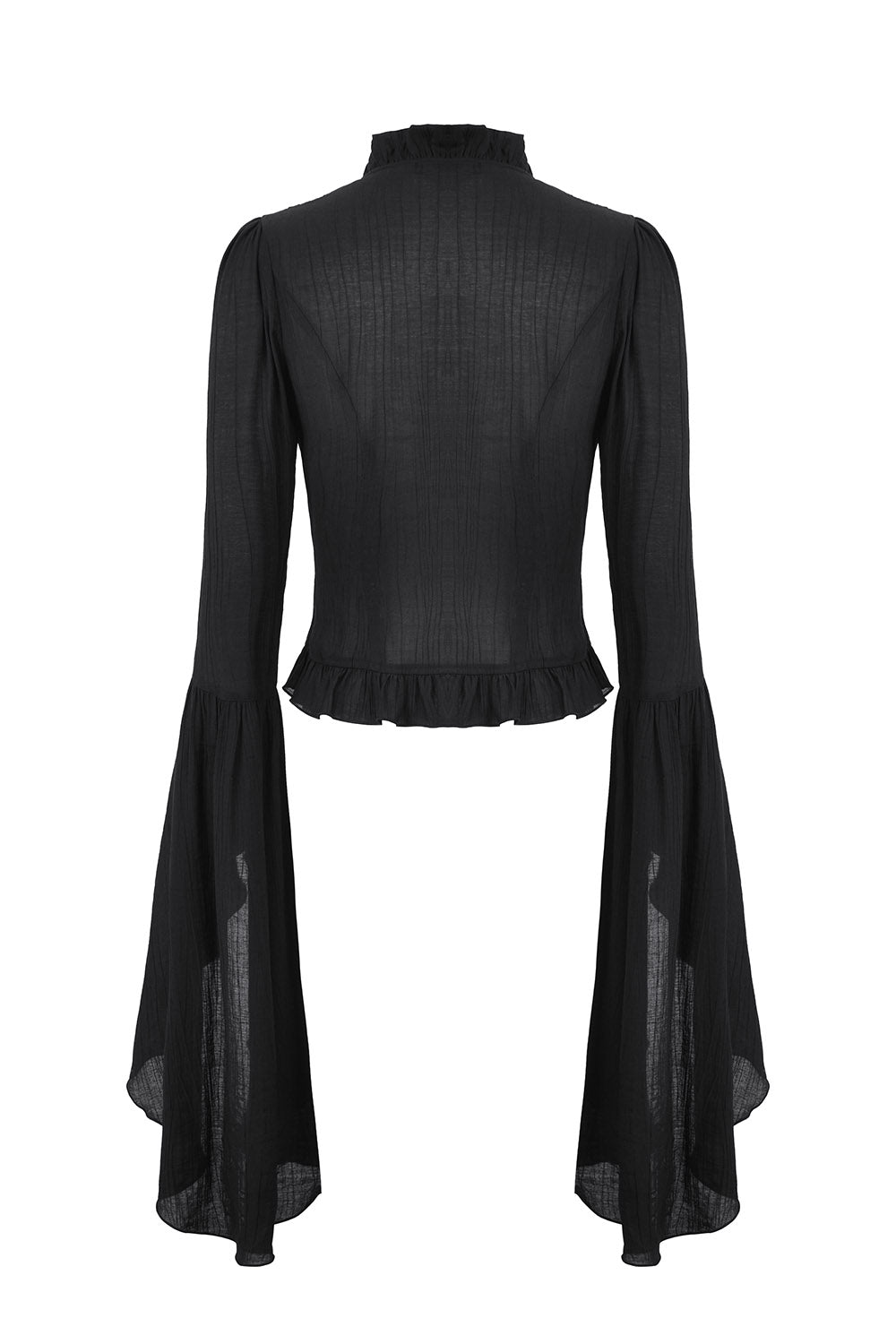 black lace top with gothic cross charm