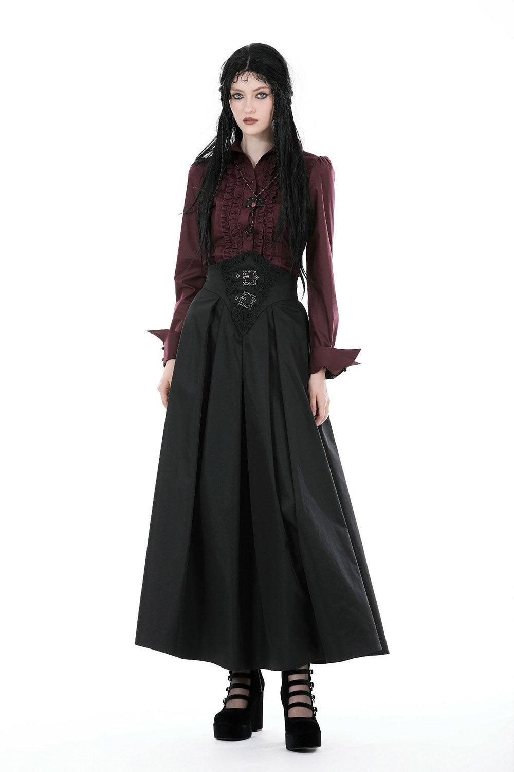 womens vampire goth blouse