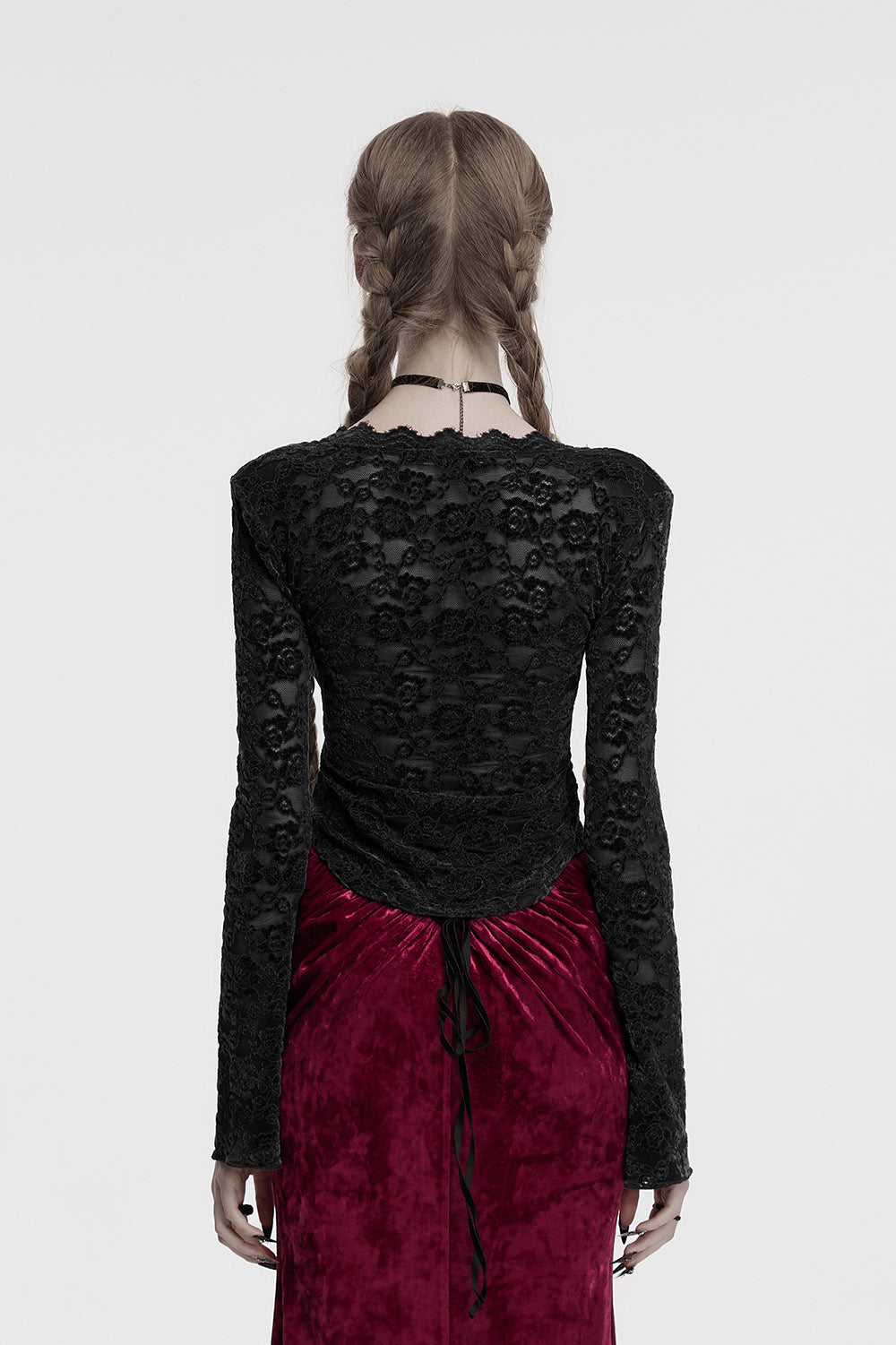 sheer lace top