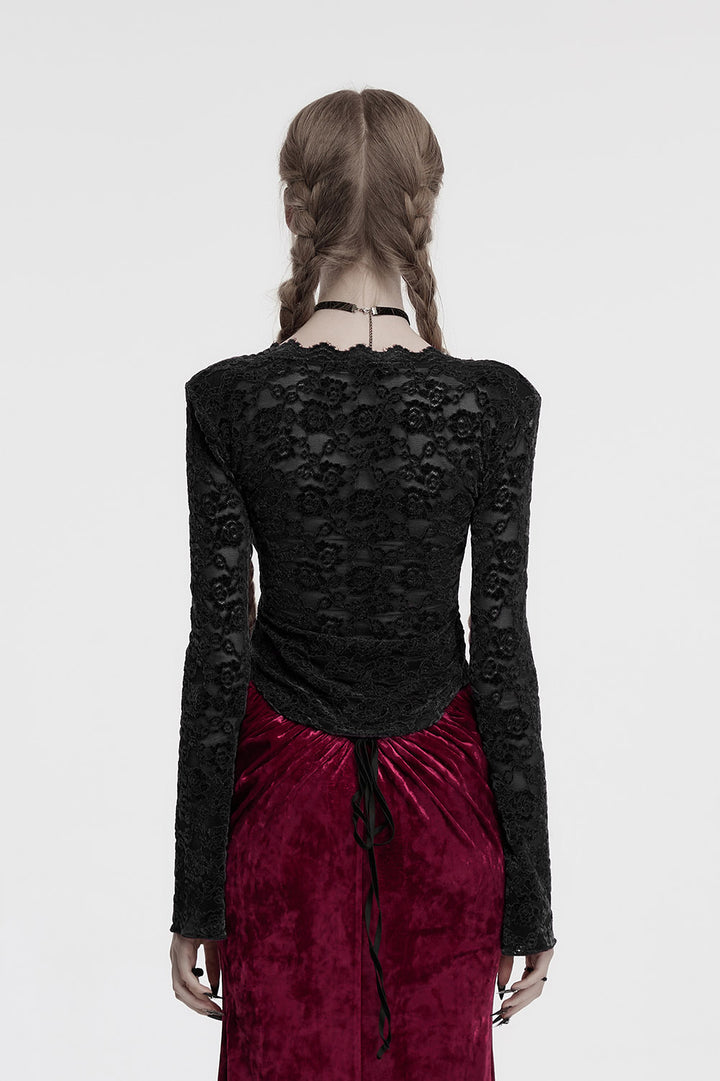 sheer lace top