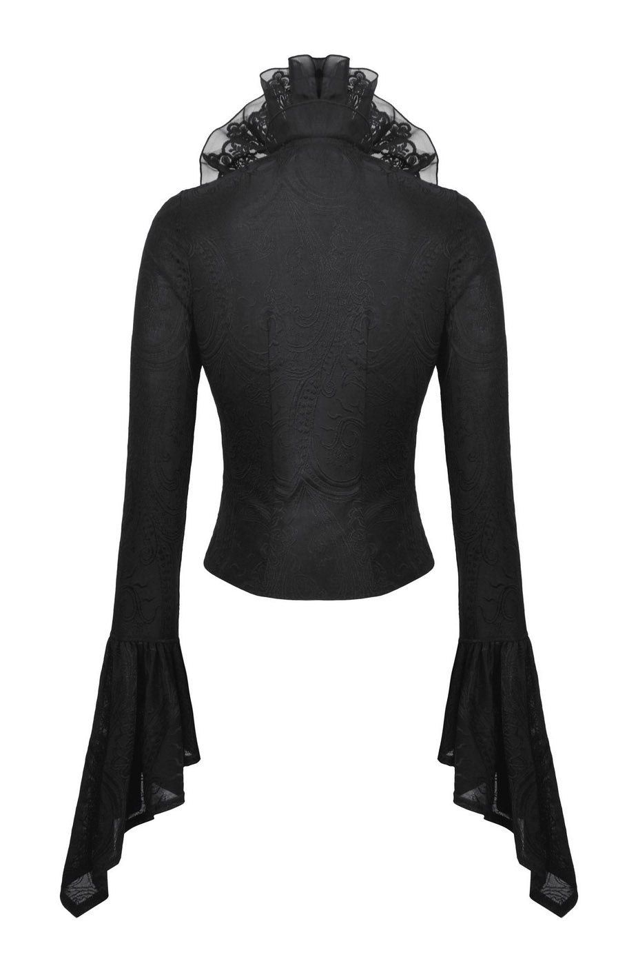 romantic goth ruffle bell sleeve top