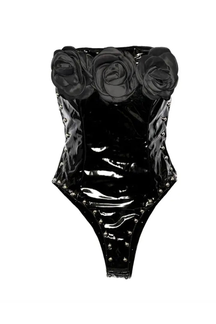 gothic rose corset top