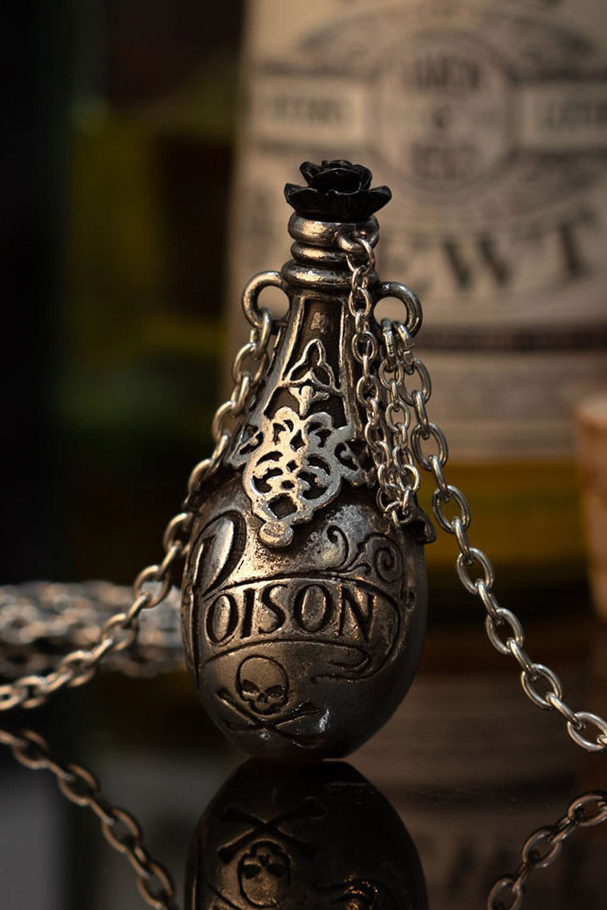 steampunk poison bottle necklace