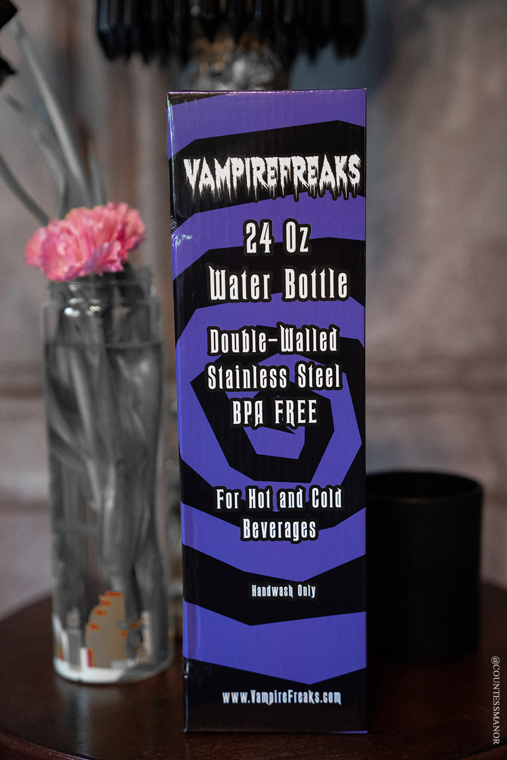gothic gift box for a crow water bottle 