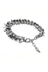 heavy metal mens skeleton bracelet 