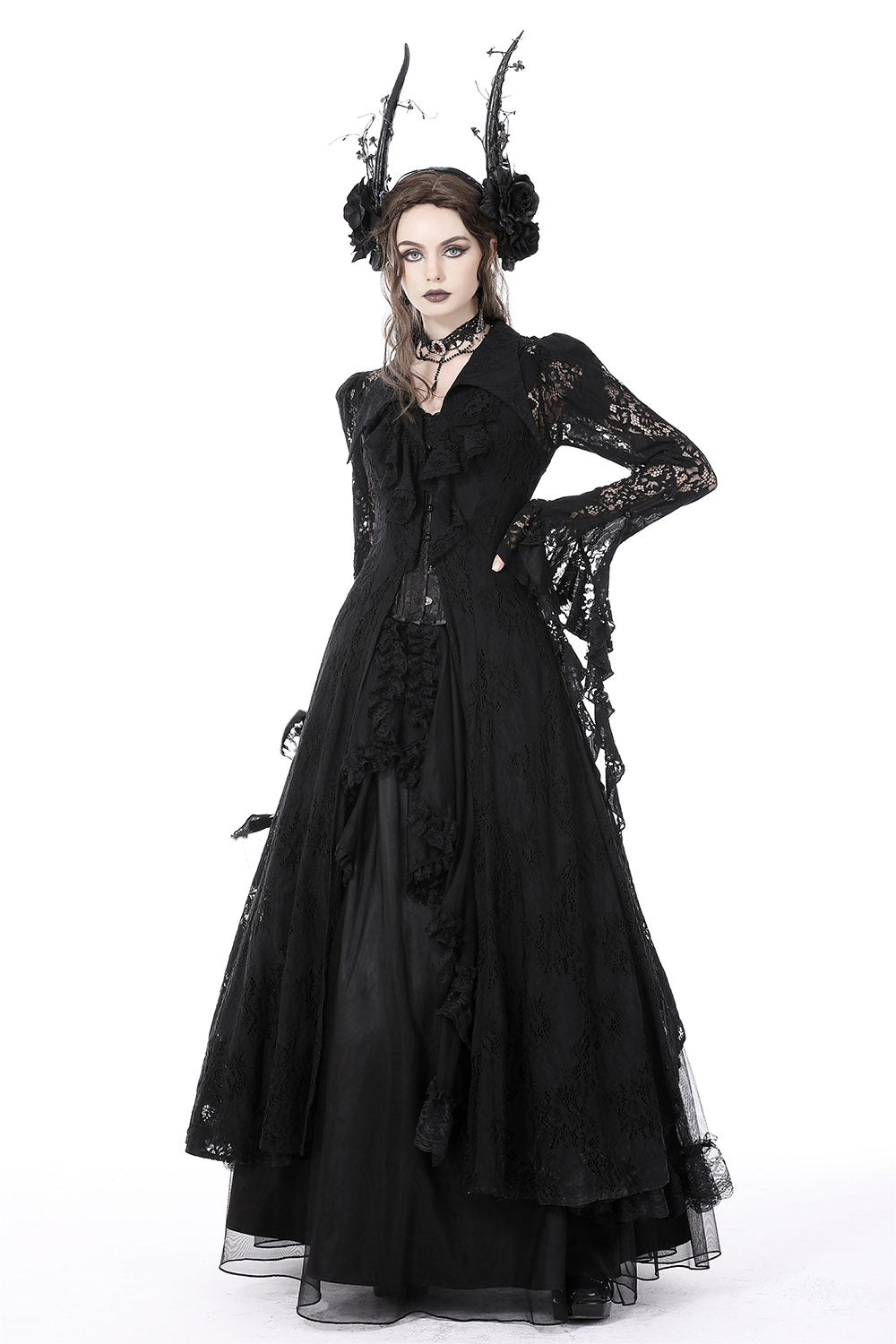 womens gothic lace duster 