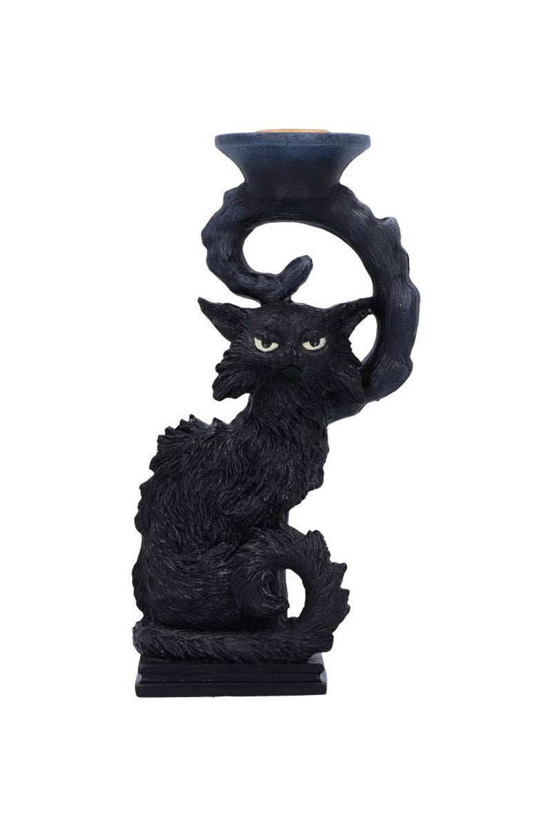 black halloween cat sculpture