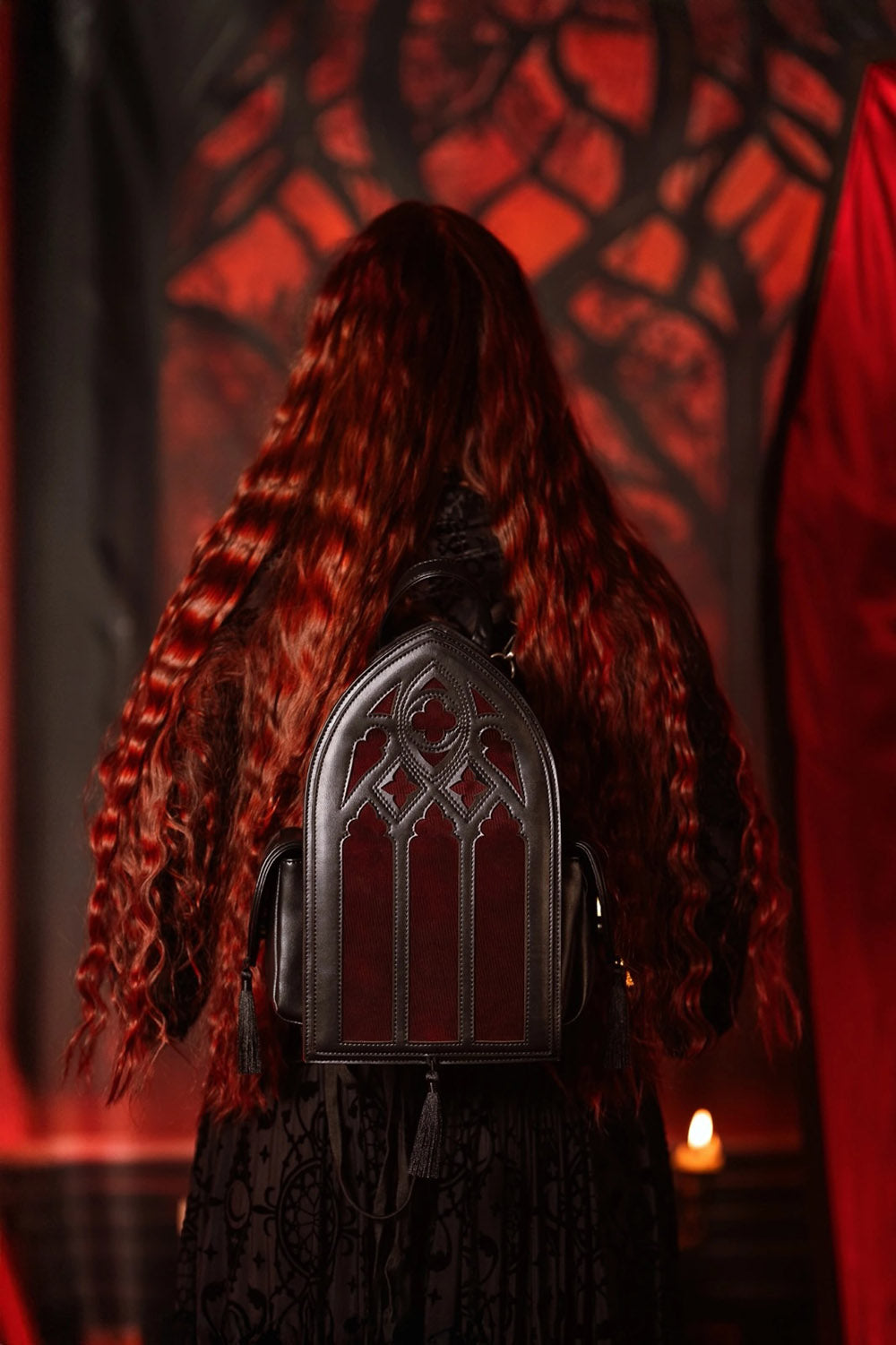 gothic cathedral arched window shaped bag 