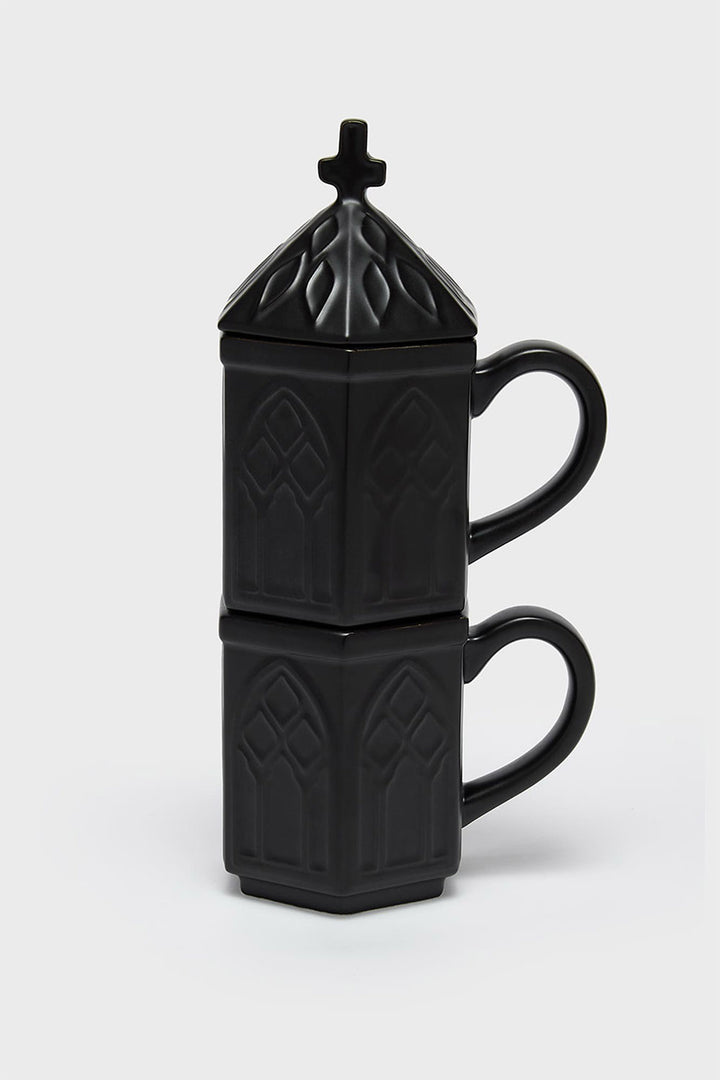 gothic cathedral cup set by killstar haunted housewares