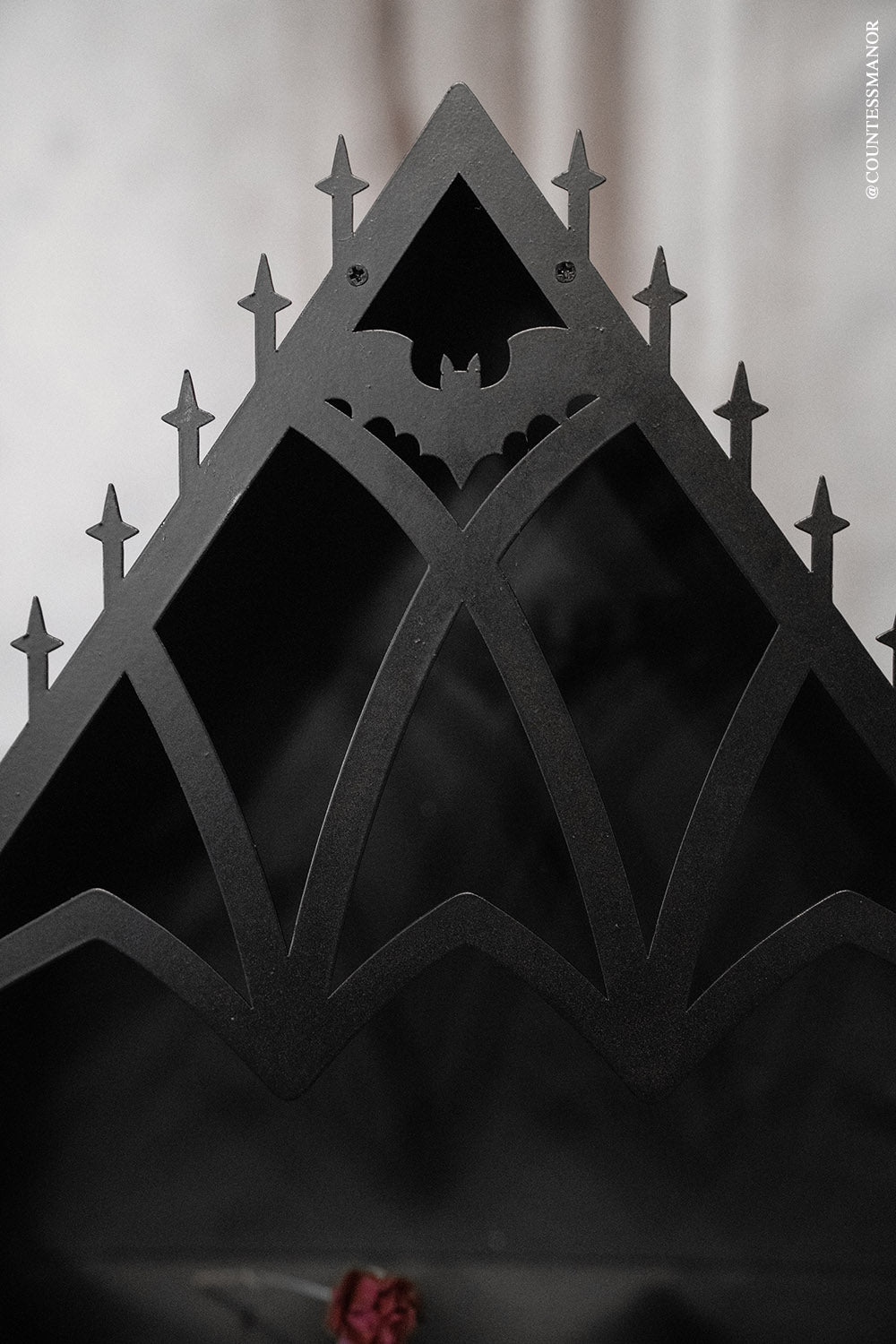 bat gothic cathedral wall shelf