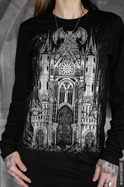 Gargoyle Cathedral T-shirt [METALLIC SILVER]