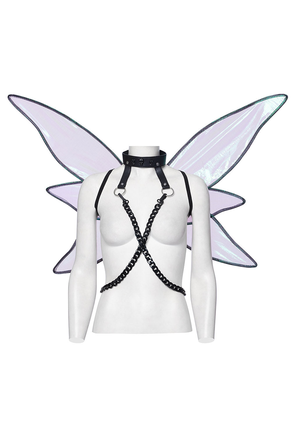 iridescent fairy wings with attached choker 