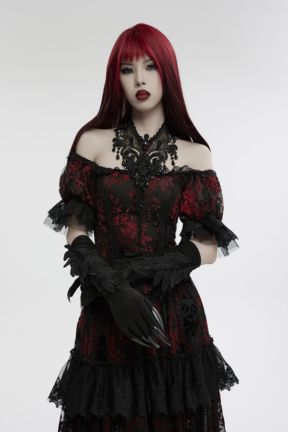 beaded vampire gothic necklace