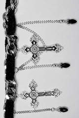 gothic cross charm necklace by punk rave
