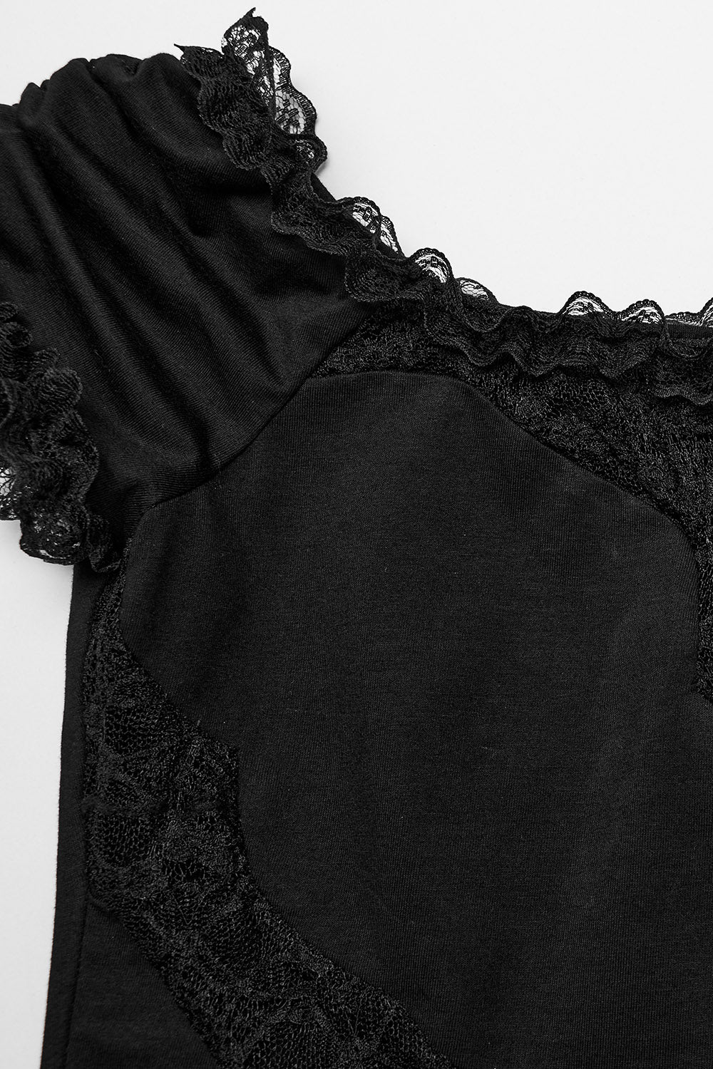 gothic lace cropped shirt