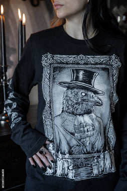 Victorian Goth Gentleman Crow T-shirt