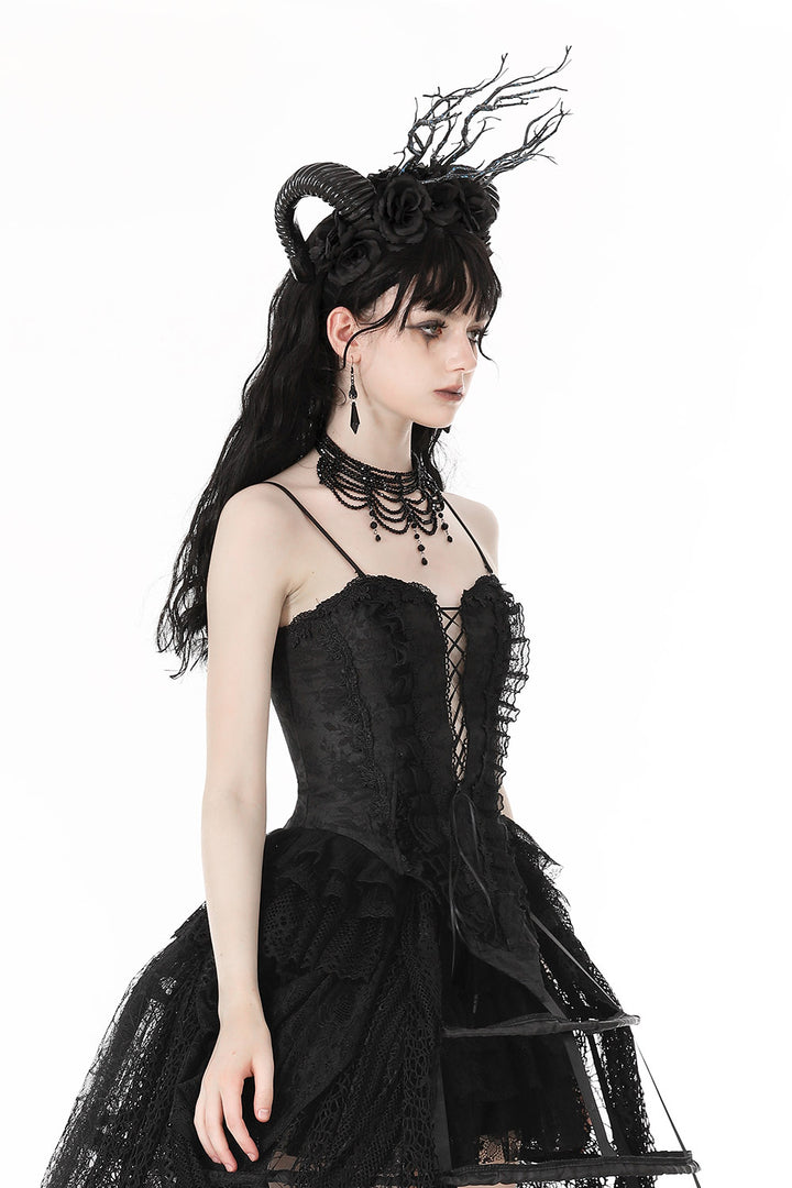 black lace gothic top