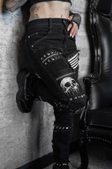 pyramid studded grunge goth jeans 