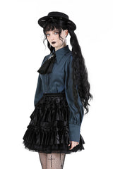 womens ruffled layered skirt
