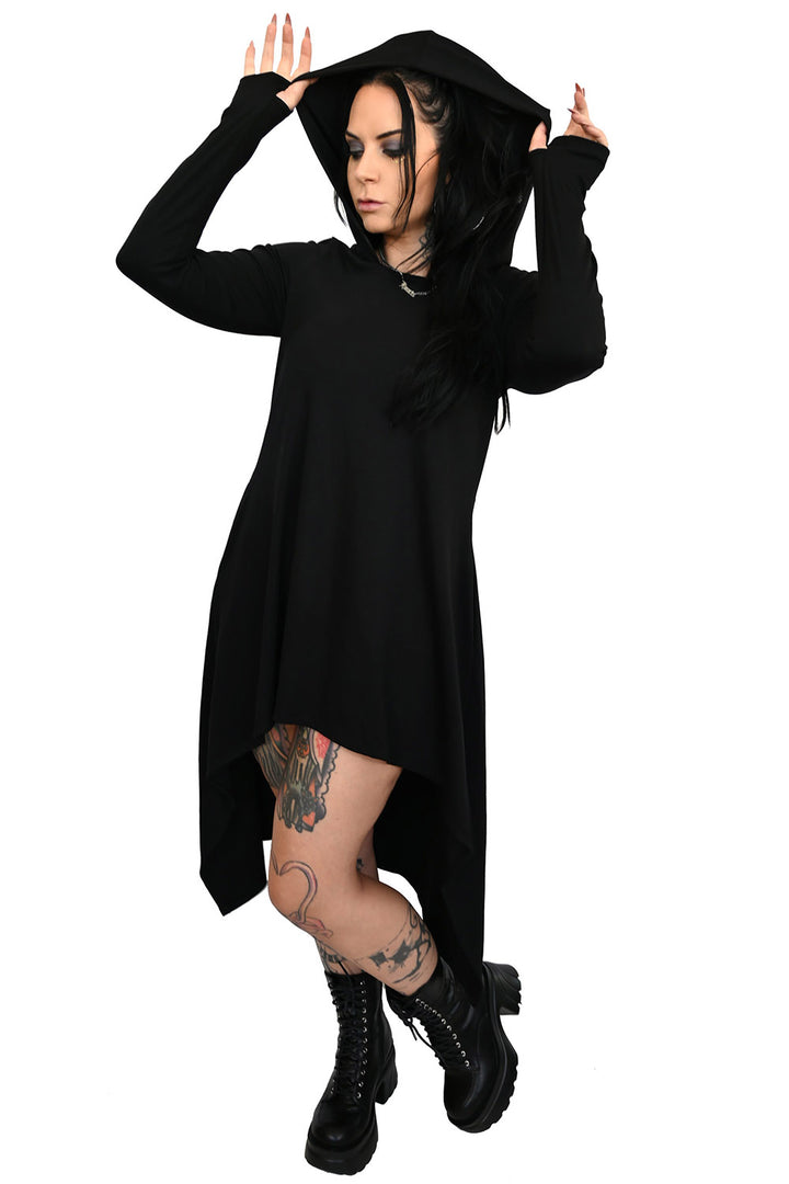 long witchy oversized hood tunic