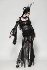 high-waisted goth skirt