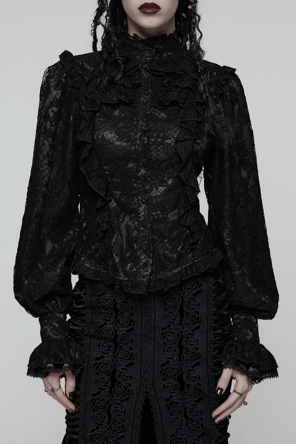 womens long sleeve lace top