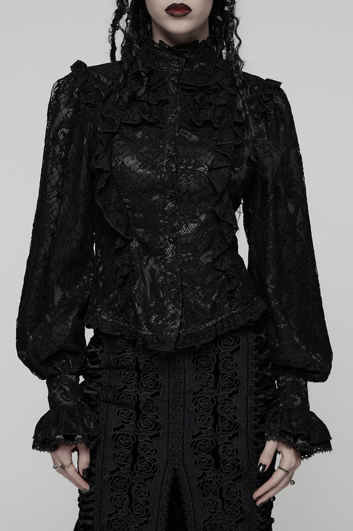 womens long sleeve lace top