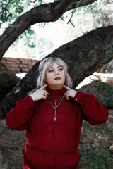 high collar goth blouse by lively ghosts