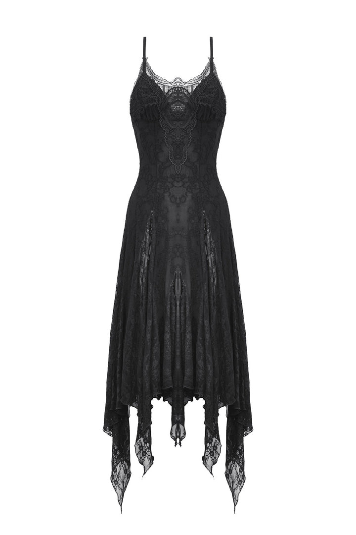 lace midi length gothic dress