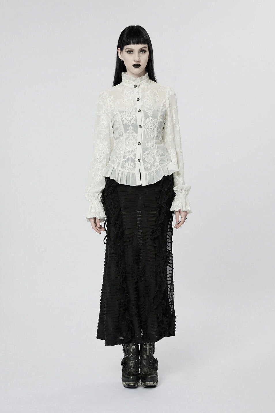 womens white cream collared blouse