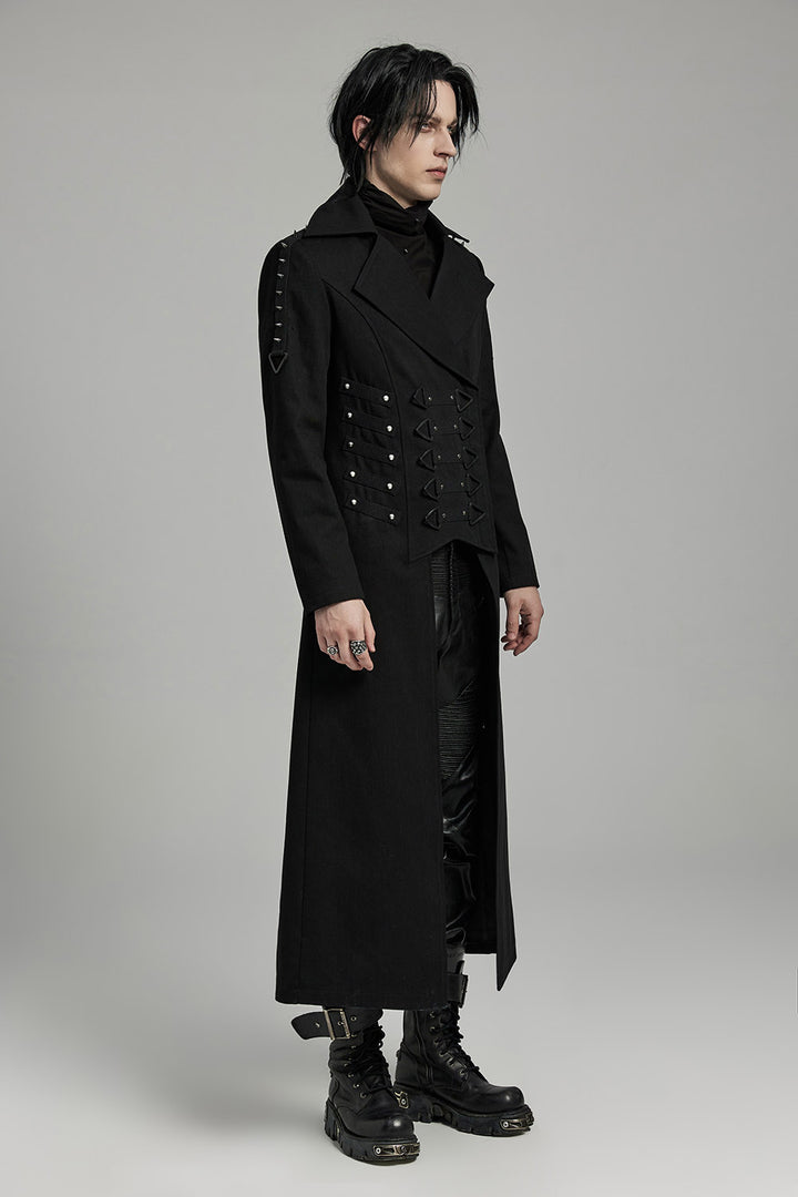 mens long gothic trench coat