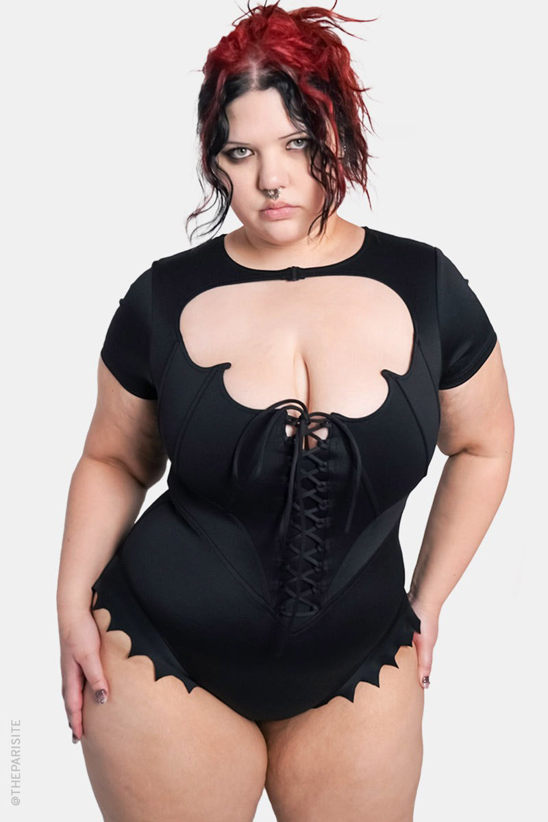 womens vampire goth bathing suit 