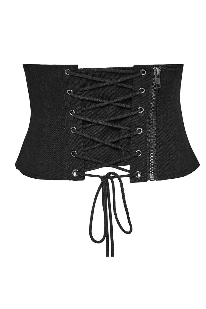 grunge goth lace-up buckle corset