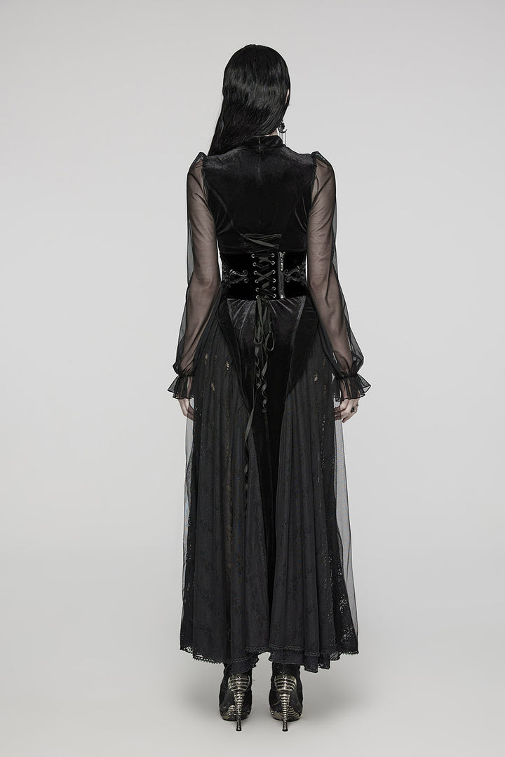 womens black velvet gothic corset