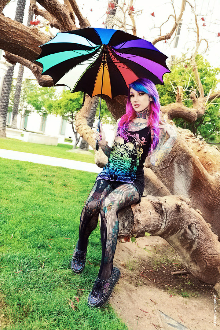 gothic rainbow umbrella 