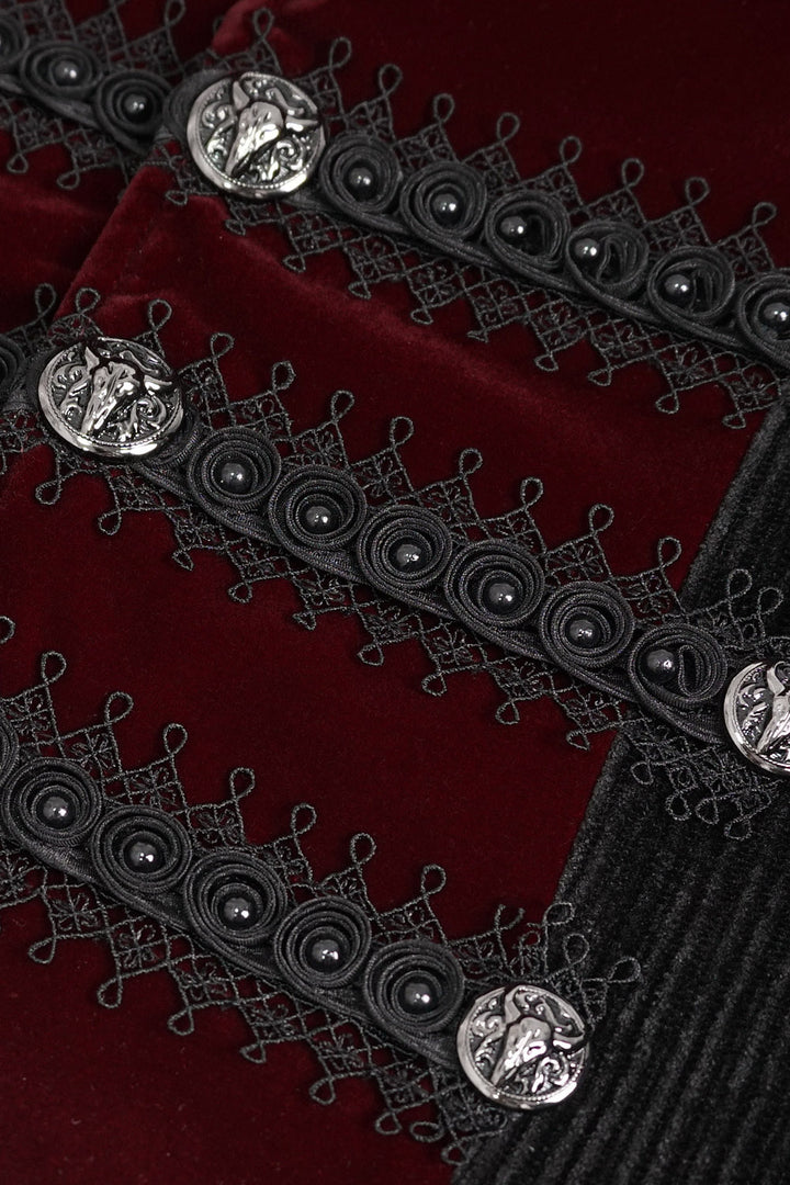 ornate Gothic vampire embroidered vest