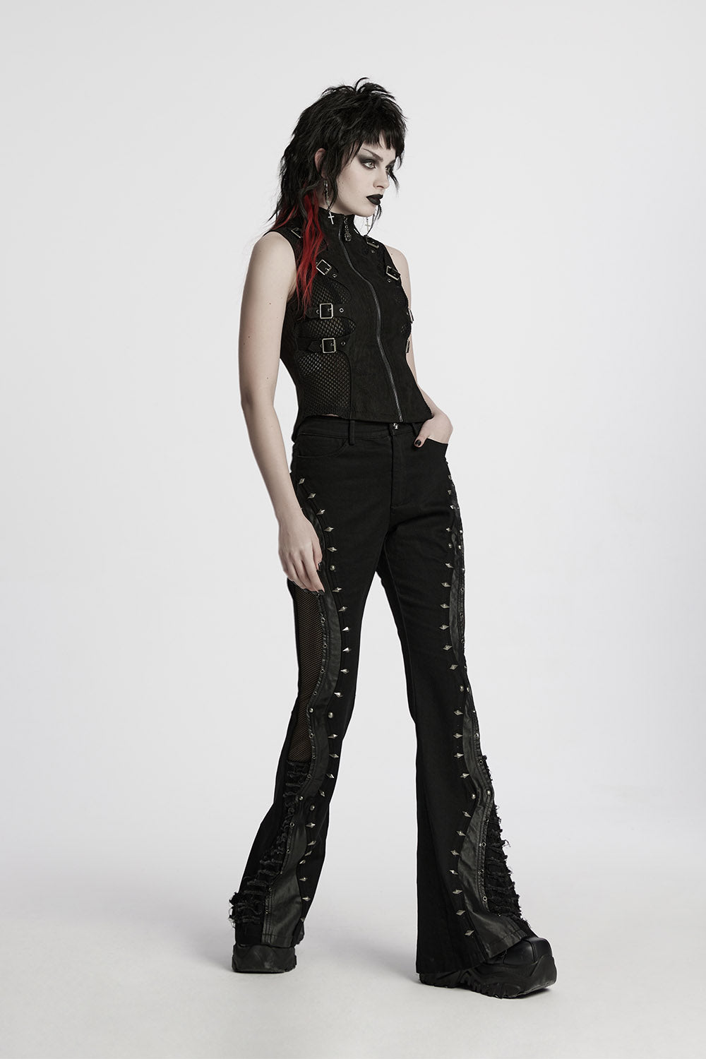 womens studded pants