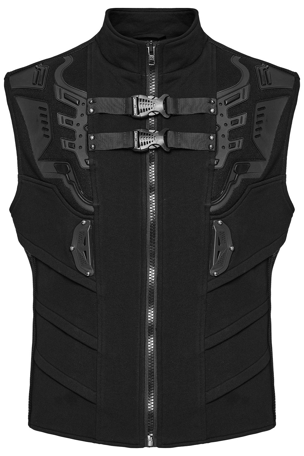 mens cyber goth buckle waistcoat