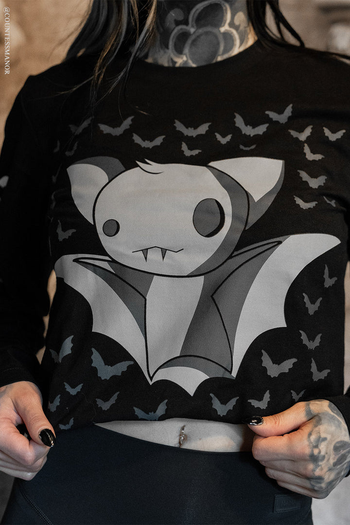 creepy cute emo bat shirt