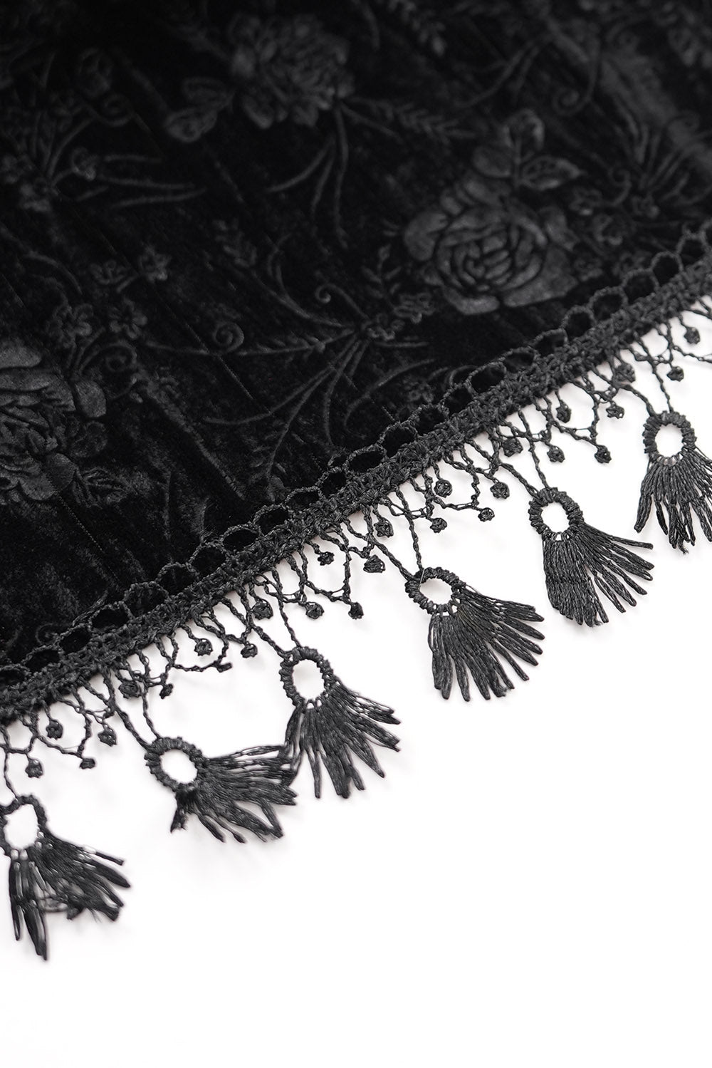 gothic velvet tassel capelet