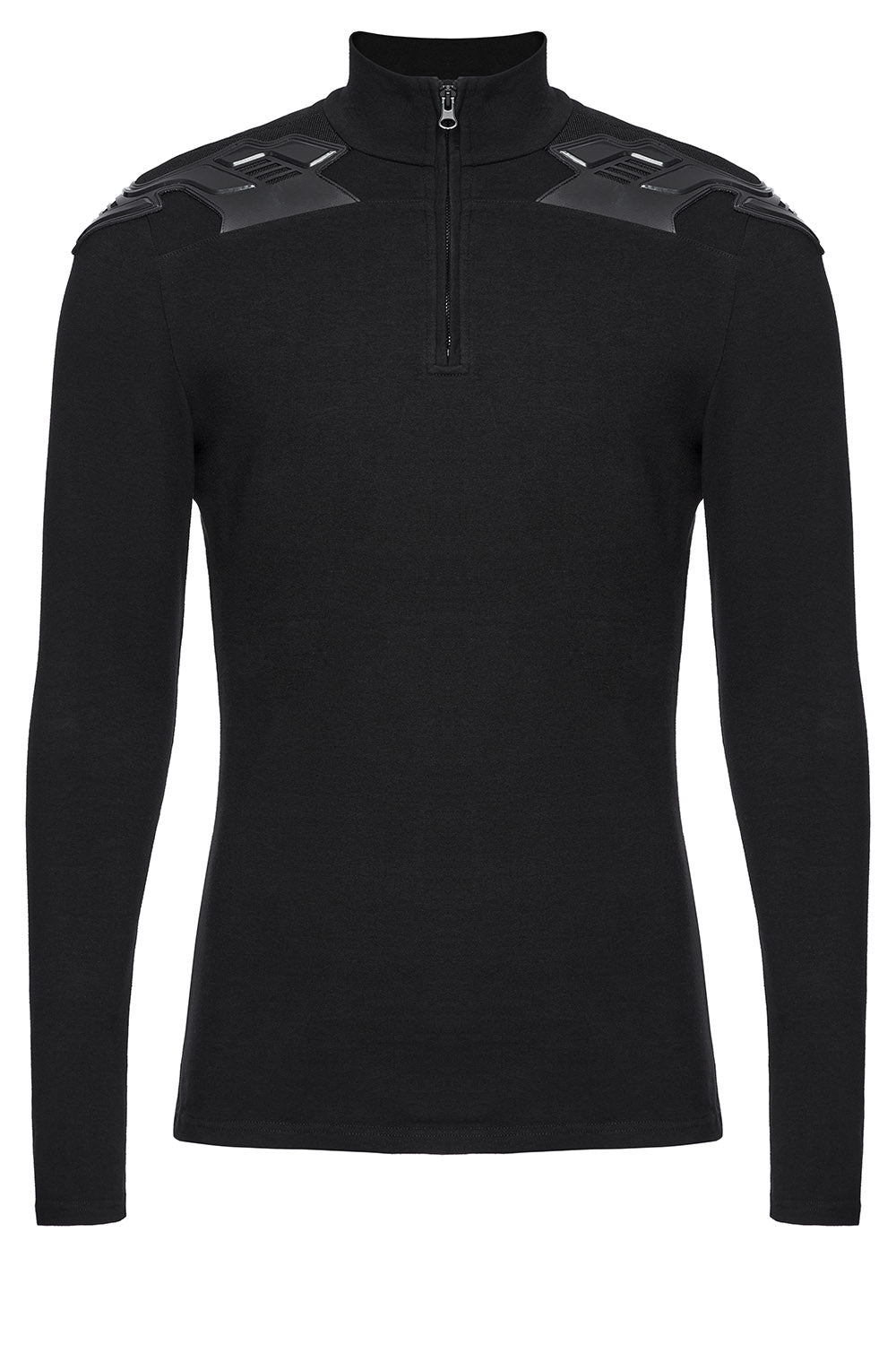 mens black gothic turtleneck top