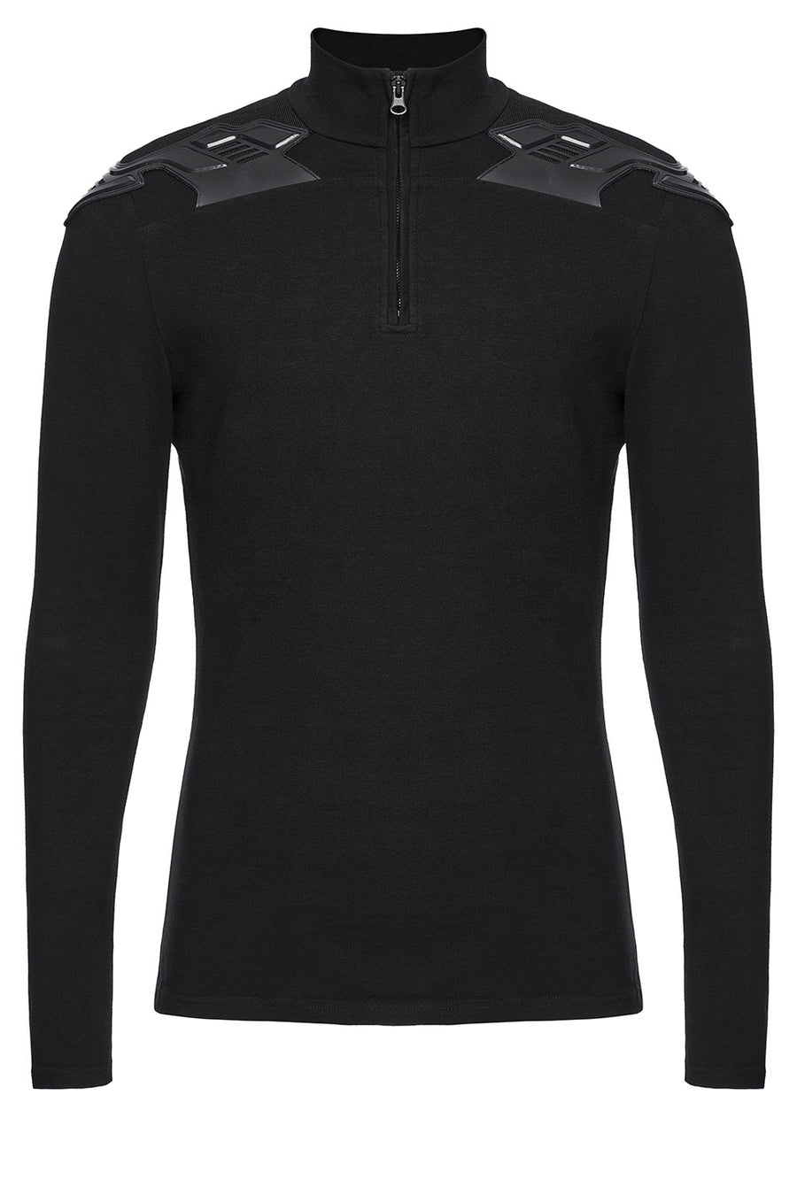 mens black gothic turtleneck top