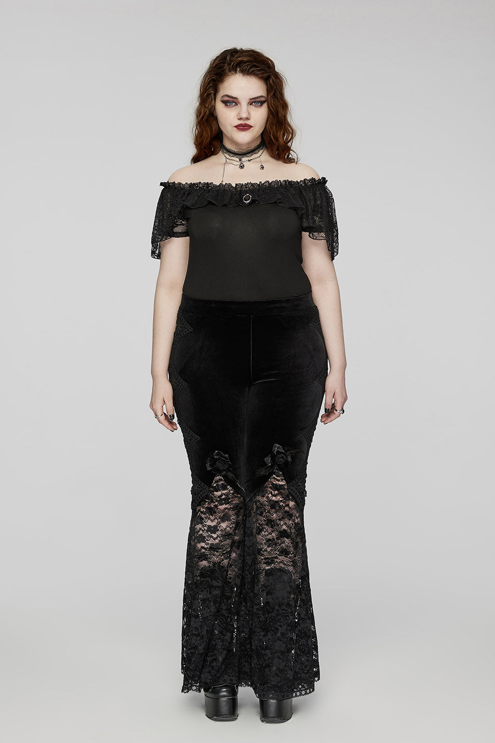 black velvet victorian goth pants