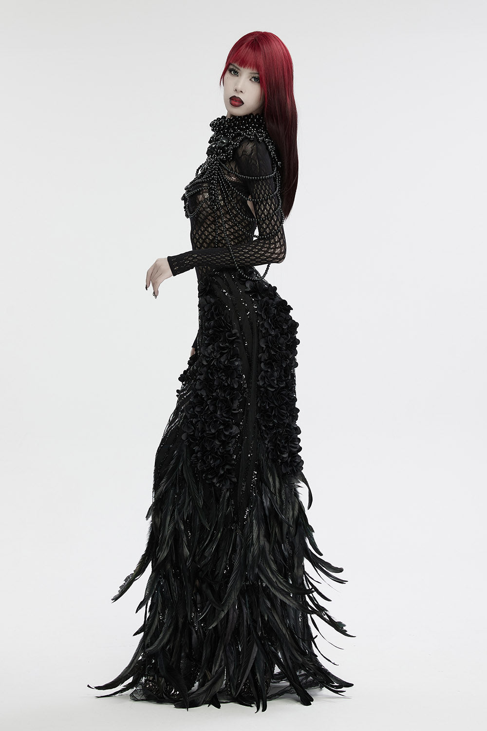 draped beaded harness