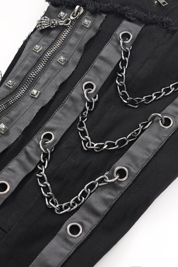 mens vegan leather goth pants