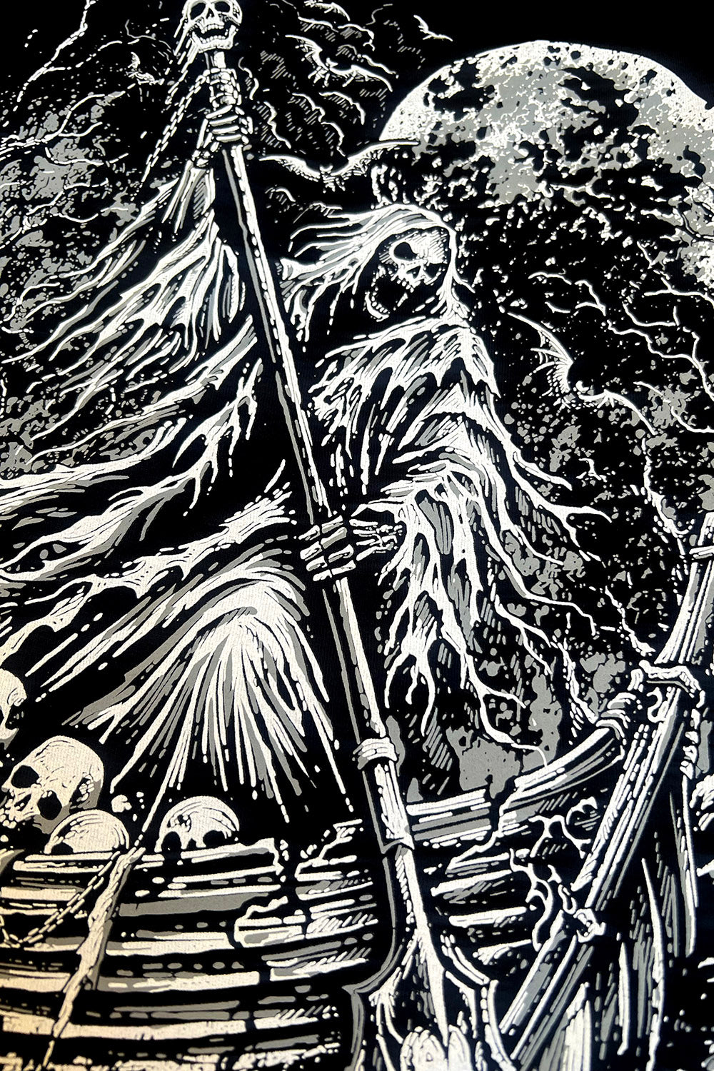 river styx charon grim reaper short sleeve t-shirt