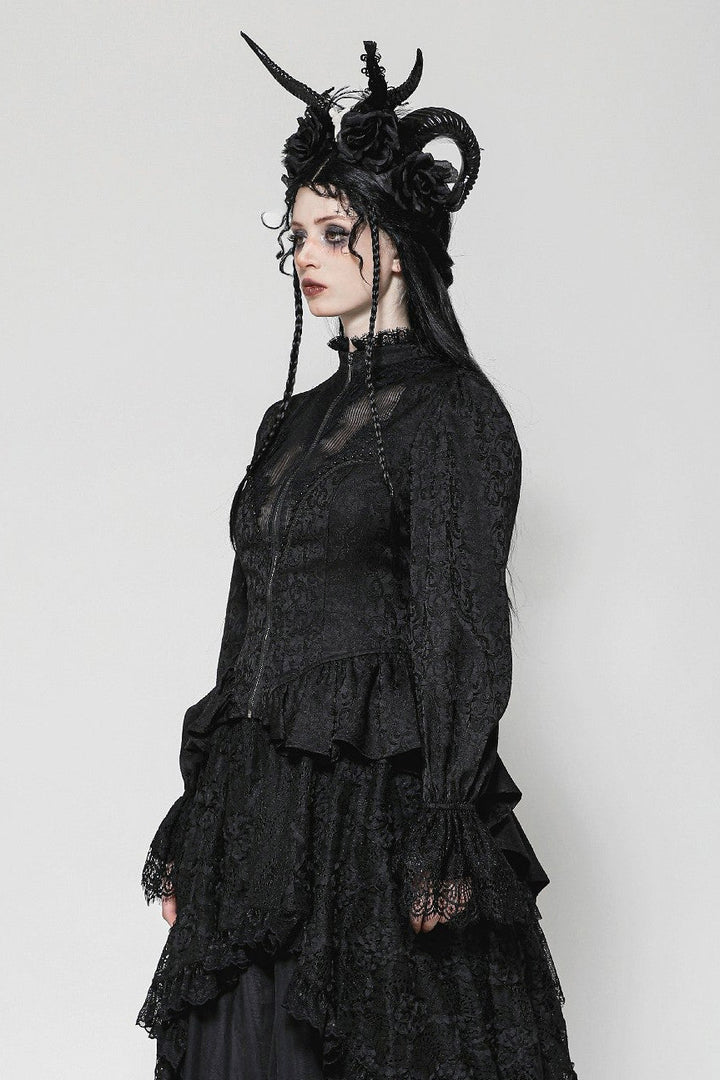dark in love peplum hem long gothic victorian jacket